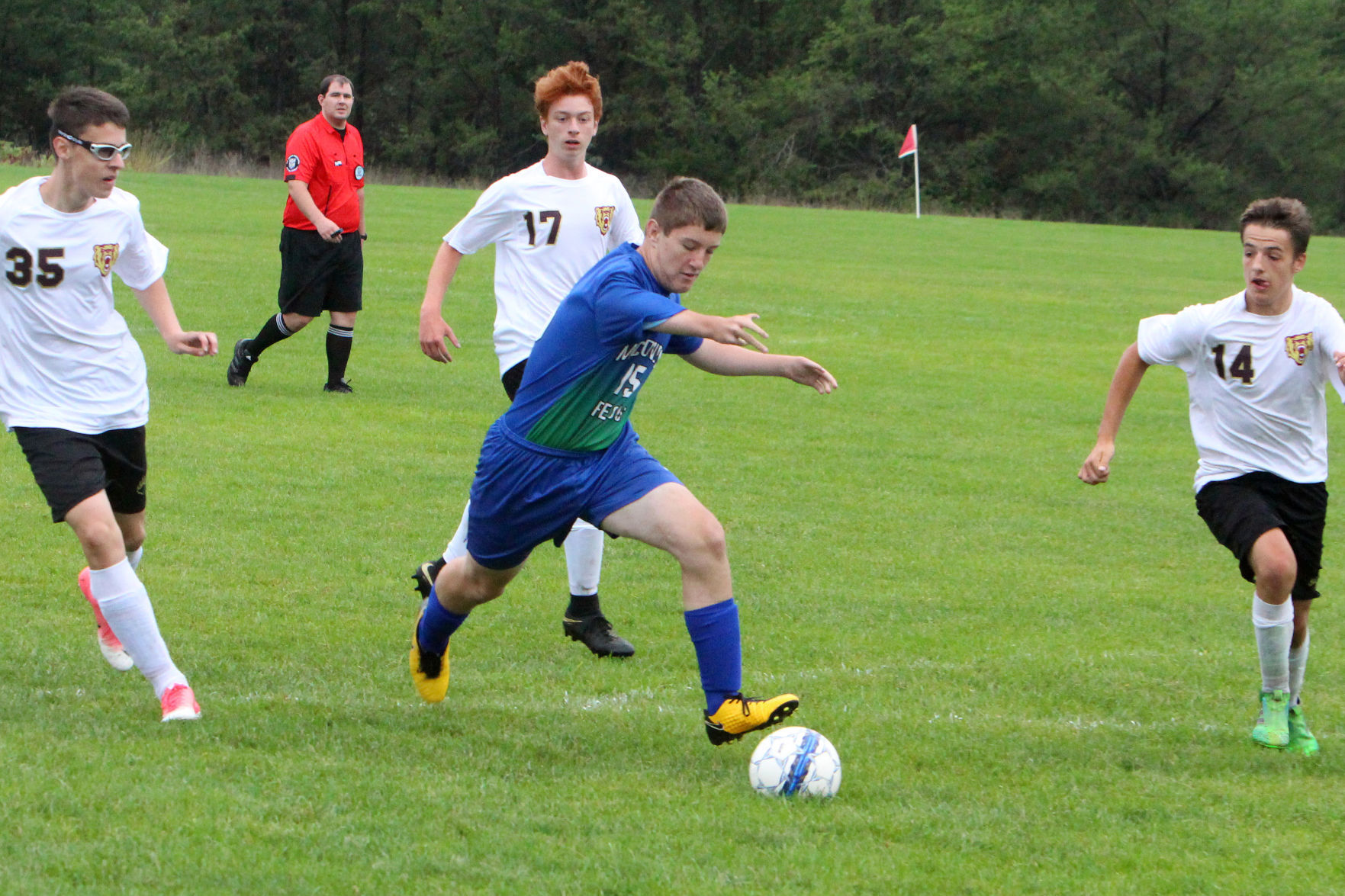 Barron at McDonell/Regis boys soccer 8-28-18